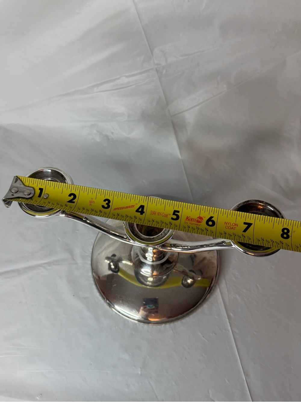 Vintage Wm. A. Rogers silver-plated three-arm candelabra - Picture 6 of 7